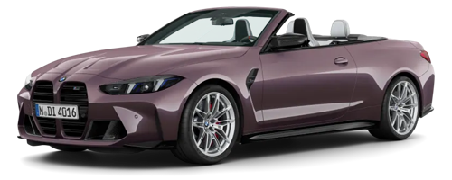 Rosa BMW M4 mit transparentem Hintergrund