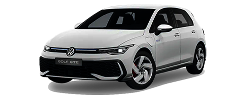 z.B. Golf GTE 1,5 l eHybrid OPF 130 kW (177 PS)/ 85 kW (116 PS) 6-Gang-Doppelkupplungsgetriebe