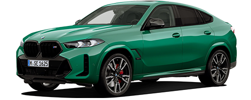 Grüner BMW X6 mit transparentem Hintergrund