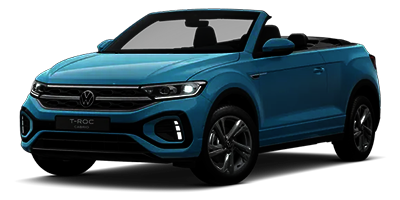 z.B. T-Roc Cabriolet R-Line 1.5 1 TSI OPF 110 kW (150 PS) 6-Gang | Q3 25