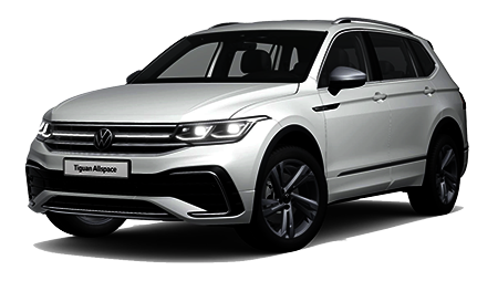 z.B. Volkswagen Tiguan Allspace R-Line »70 Jahre Sondermodell« 2.0 TSI OPF 4MOTION 140 kW (190 PS), 7-Gang DSG