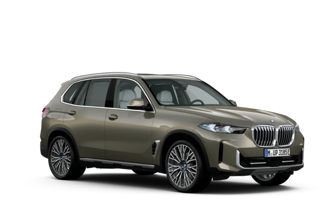Olivegrüner BMW X5 mit transparentem Hintergrund