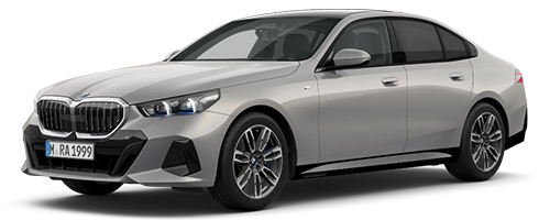 Grauer BMW 5er mit transparentem Hintergrund