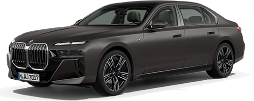 Brauner BMW 7er mit transparentem Hintergrund