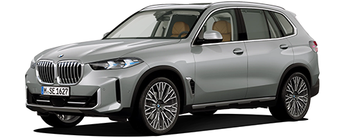 Grauer BMW X5 mit transparentem Hintergrund