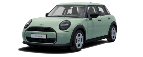 Mint MINI Cooper 5-Türer mit transparentem Hintergrund