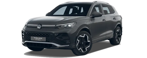 z. B. VW Tiguan R-Line 1,5 l eHybrid 130 kW (177 PS) / 85 kW (115 PS) 6-Gang-DSG | Q3 26