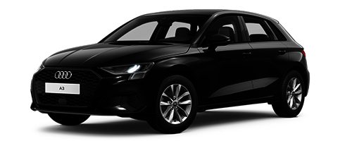 z. B. Audi A3 Sportback 40 TFSI e 150 kW (204 PS) S tronic | Q2