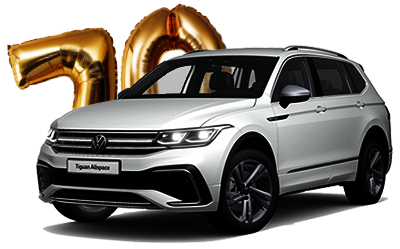 z.B. Volkswagen Tiguan Allspace R-Line »70 Jahre Sondermodell« 2.0 TSI OPF 4MOTION 140 kW (190 PS), 7-Gang DSG